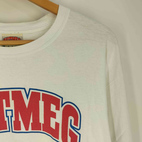 ナツメグ NUTMEG ロゴプリント クルーネック ロングスリーブ Tシャツ メンズ